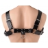 Black Leather English Bull Dog Harness for Bondage Play