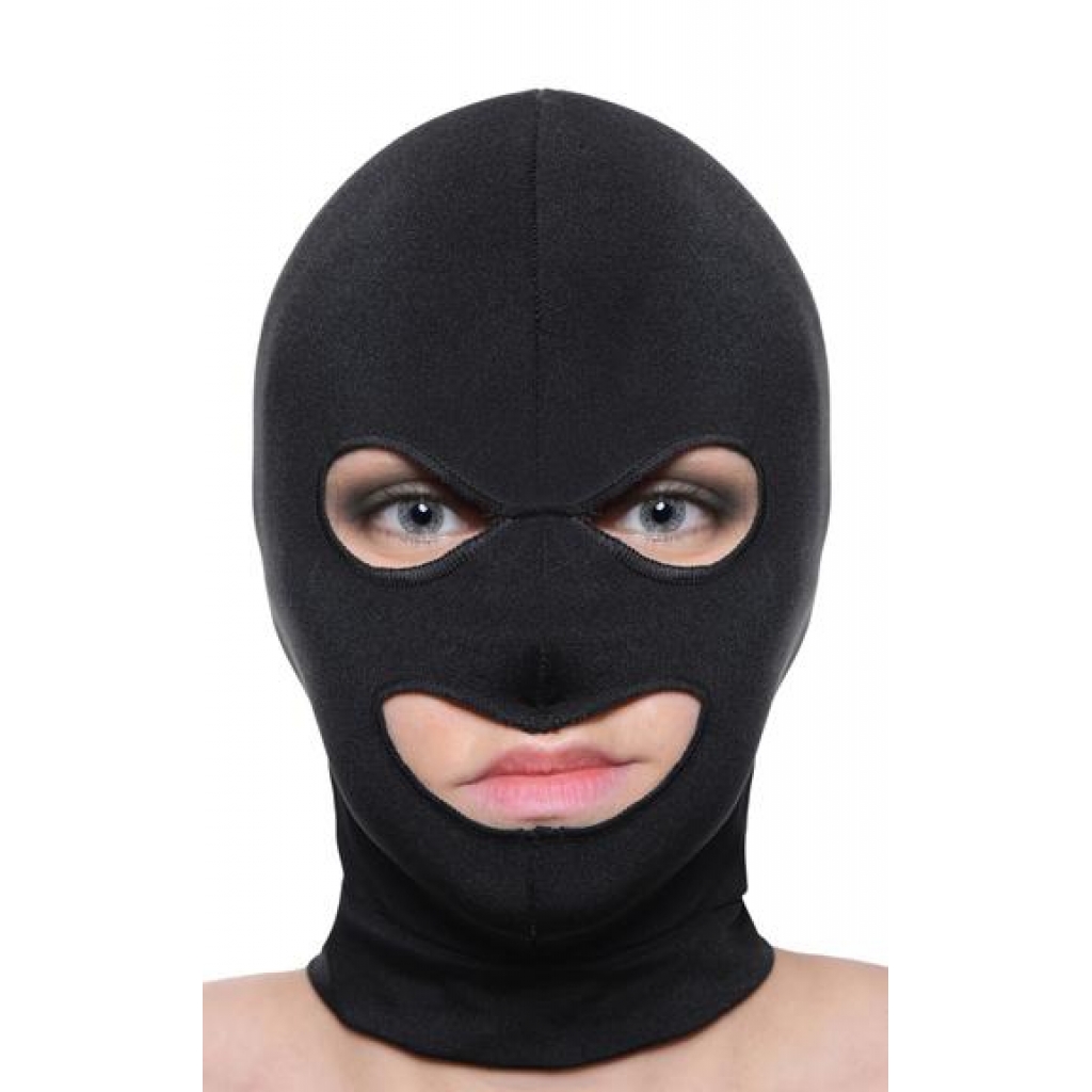 Facade Spandex Hood - Black with Eye and Mouth Openings