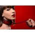 Chained Collar With Leash Red Black - Xr Brands