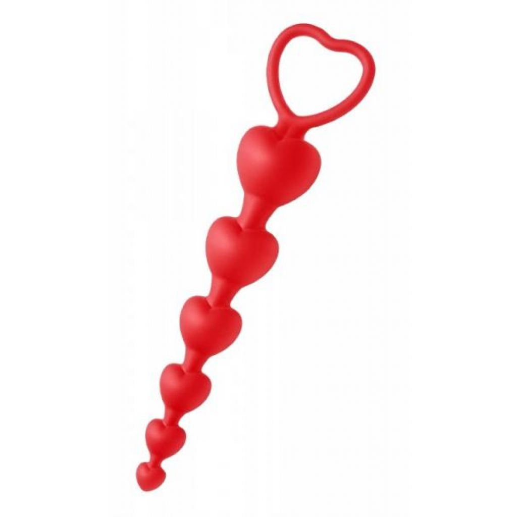 Sweet Hearts Silicone Anal Beads – Sweet Pleasure Awaits