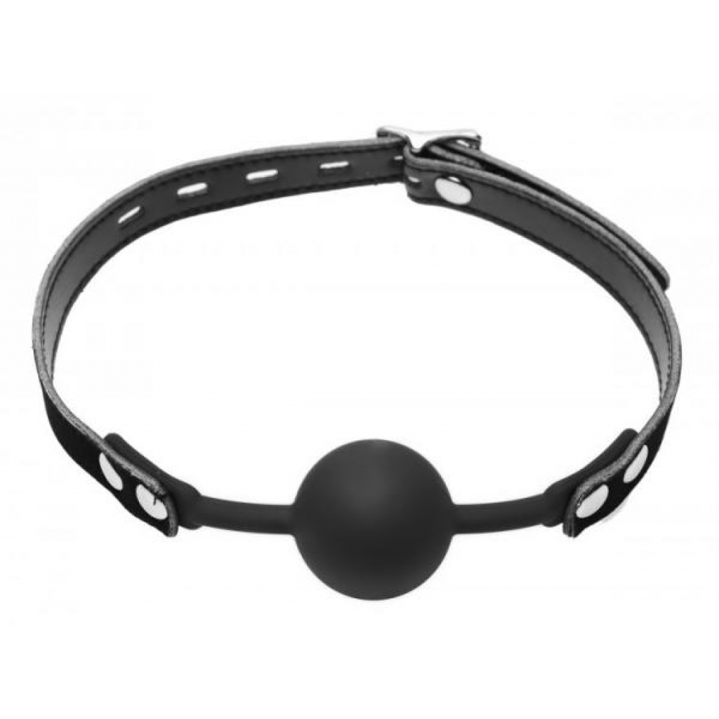 Premium Hush Locking Silicone Comfort Gag in Black