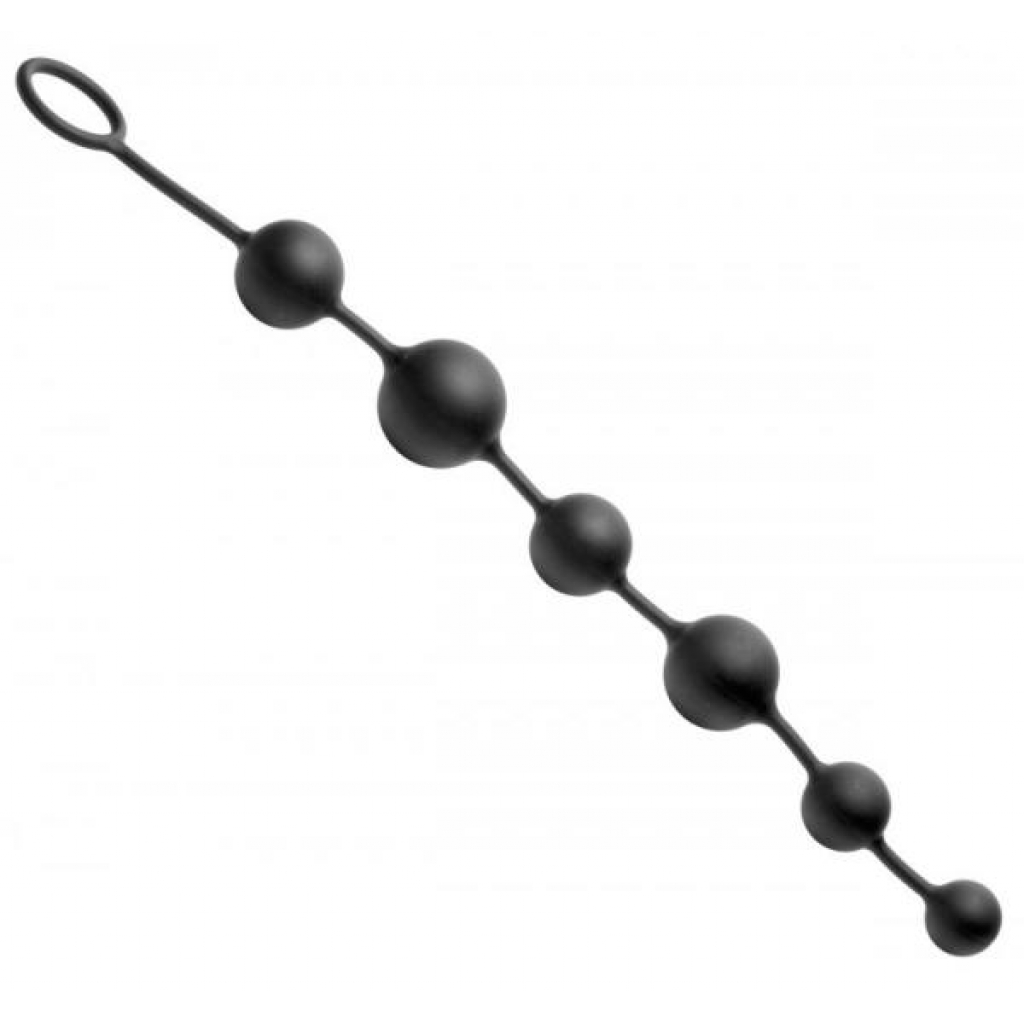 Serpent 6 Silicone Beads of Pleasure - Black