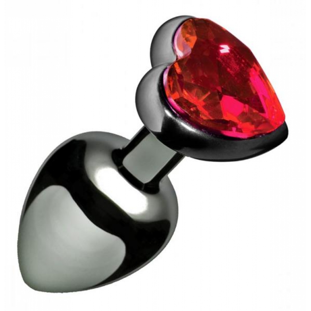 Crimson Tied Scarlet Heart Shaped Jewel Plug  - Xr Brands