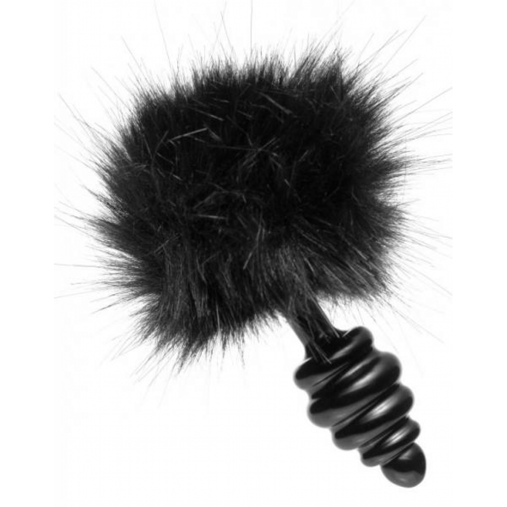 Tailz Bunny Faux Fur Tail Plug Black - Xr Brands