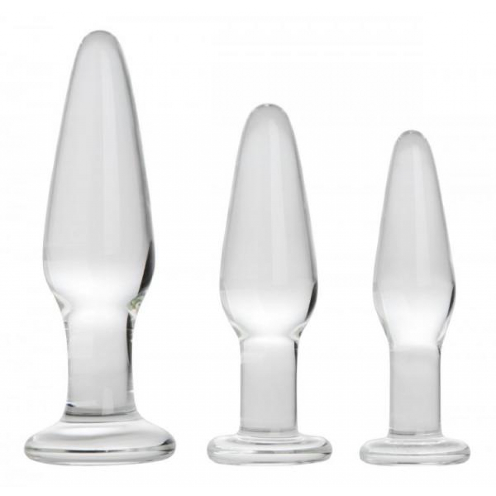 Prism Dosha 3 Piece Glass Anal Plug Kit - Xr Brands