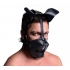 Pup Puppy Play Hood with Breathable Ball Gag - Black - Kinky Fun