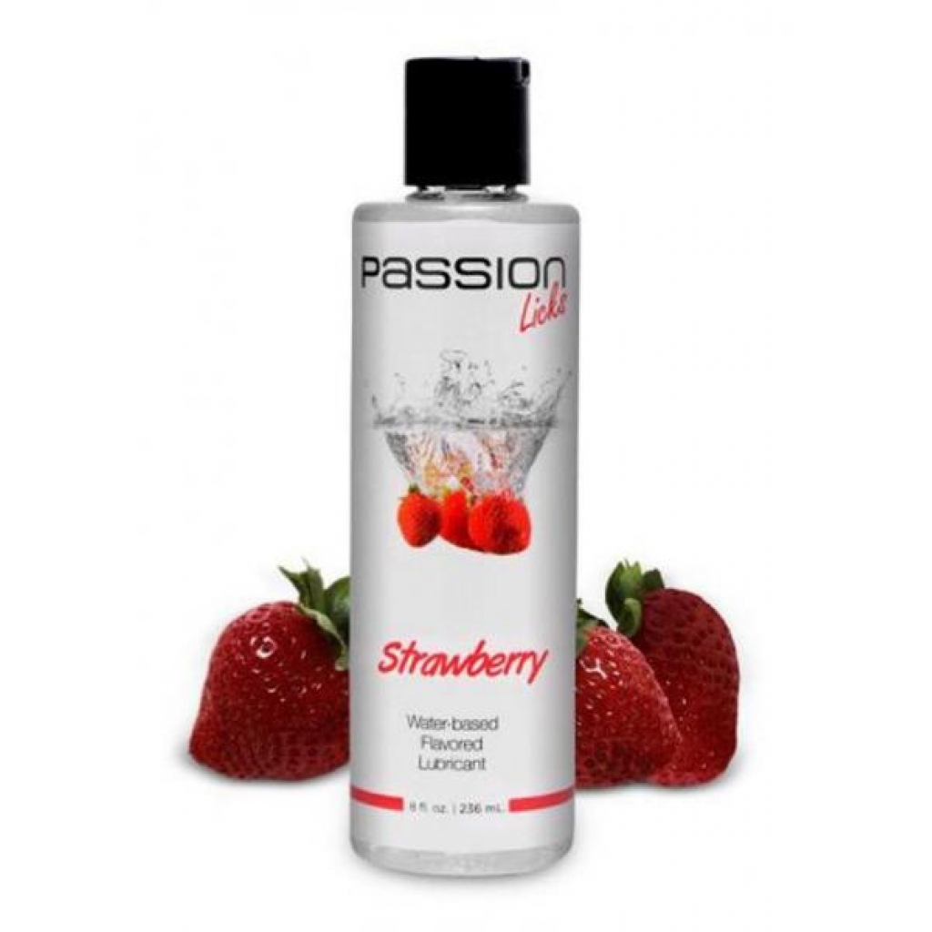 Passion Licks Flavor Lube Strawberry 8oz - Xr Llc