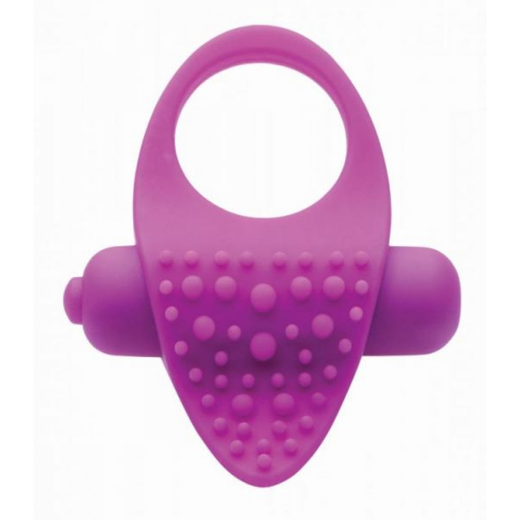 Versa Tingler Cock Ring - Finger Vibe Clit Stimulator - Purple