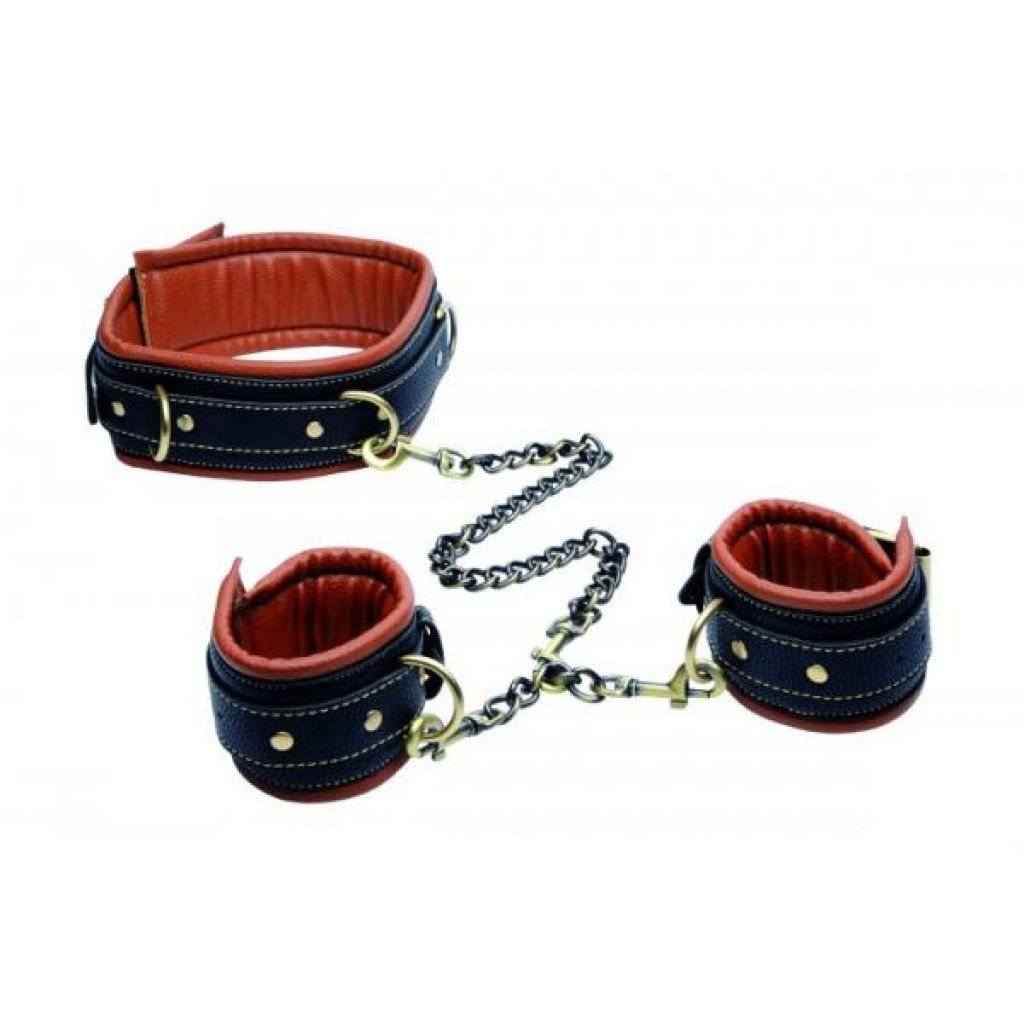 Coax Collar To Wrist Restraints Black Brown