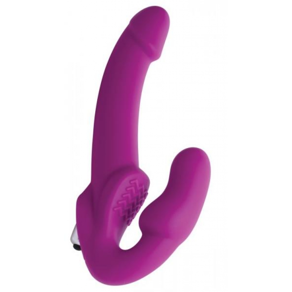 Strap U Vibe Strapless Strap-On Silicone Dildo - Pink