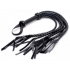 8 Tail Braided Flogger Black Leather - Xr Brands