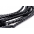 8 Tail Braided Flogger Black Leather - Xr Brands