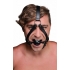 Head Harness With 1.65 Inches Ball Gag Black Leather - Xr Brands