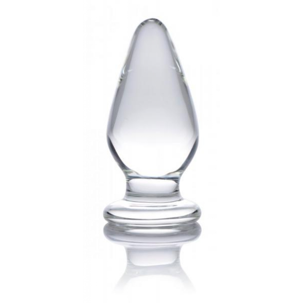 Ember Weighted Tapered Anal Plug Glass Clear - Xr Brands