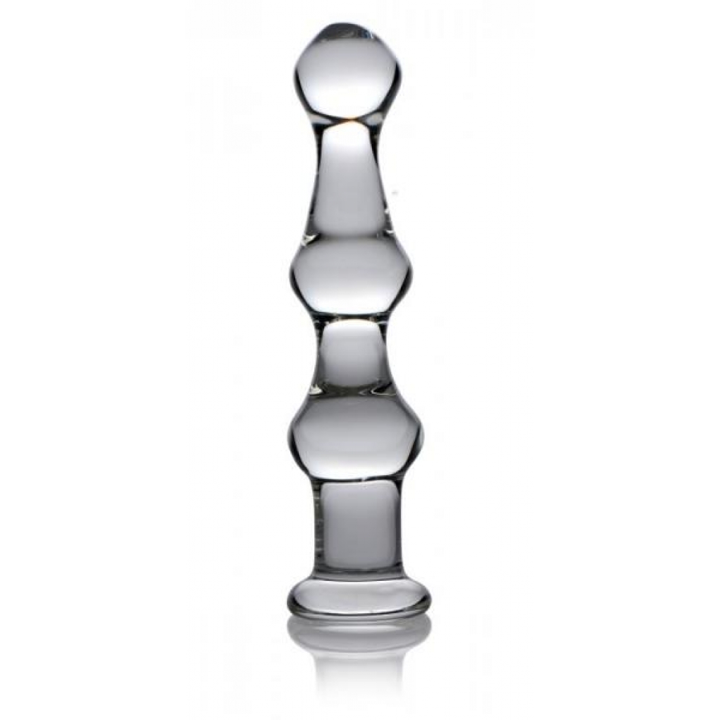 Mammoth 3 Bumps Glass Dildo - Clear Design for Maximum Pleasure