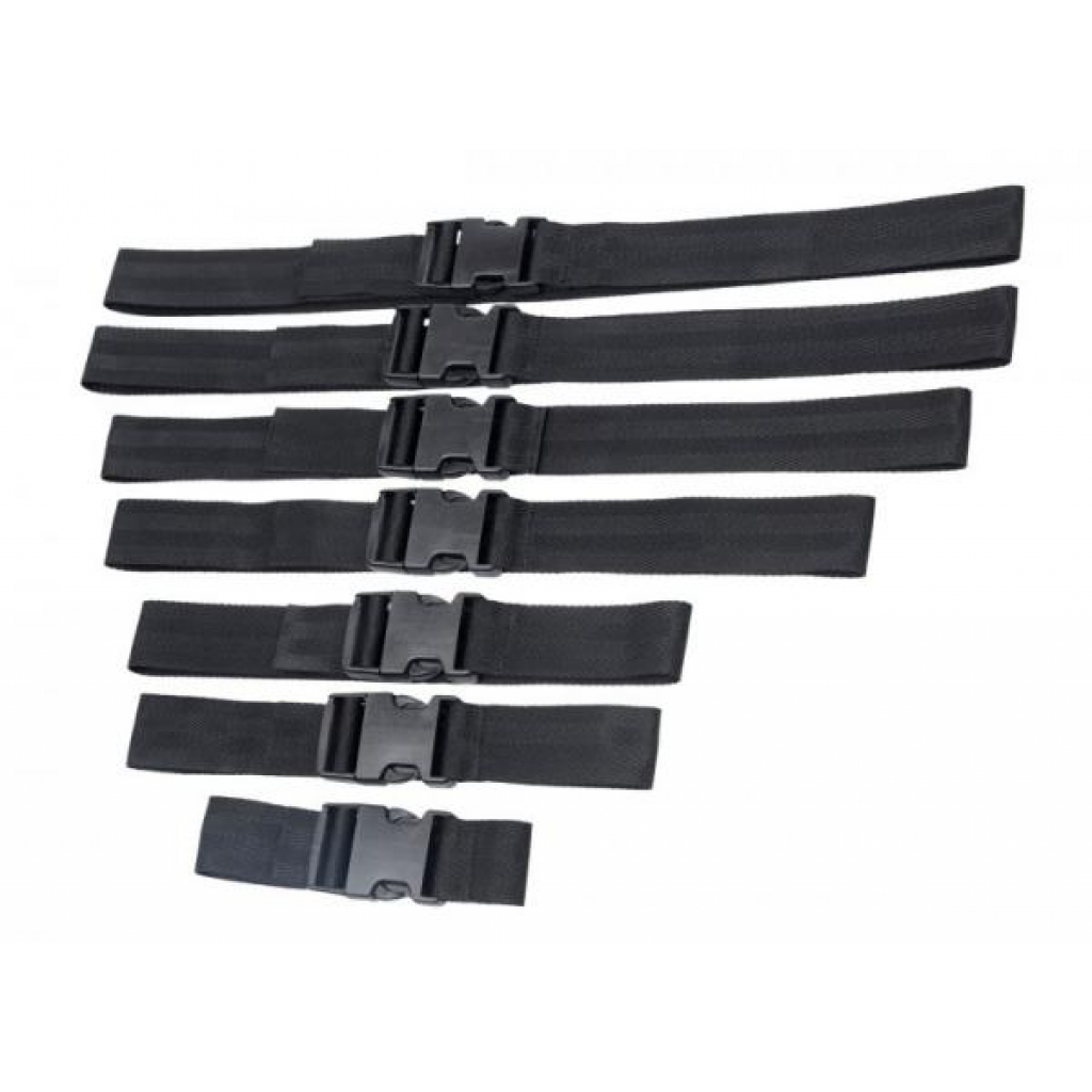 Subdued Full Body Straps Nylon Restraints Black - Xr Brands