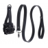 Ball Stretcher With Leash in Black Leather