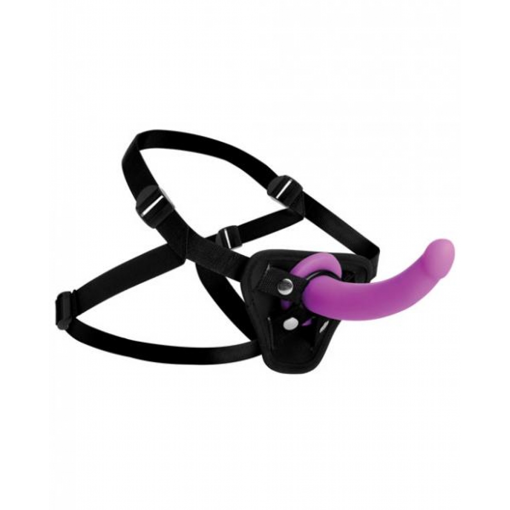 Strap U Navigator Silicone G-Spot Dildo With Harness - Xr Brands