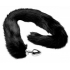 Extra Long Mink Tail Metal Anal Plug - Black