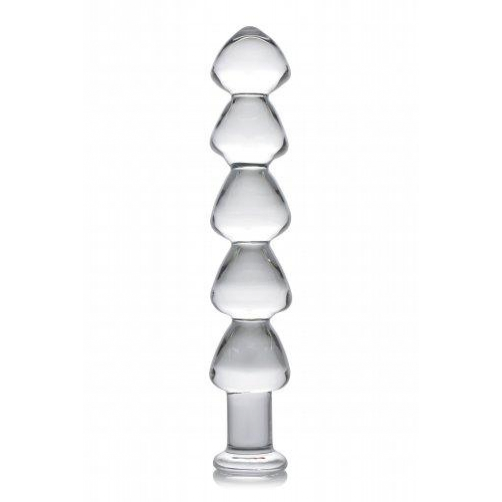 Drops Anal Links Glass Dildo Clear - Xr Brands