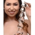 Drops Anal Links Glass Dildo Clear - Xr Brands