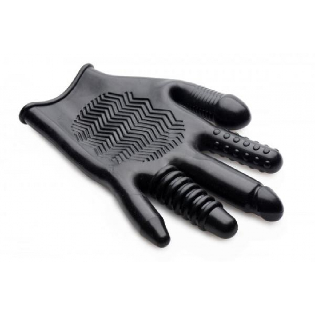 Pleasure Poker Textured Glove – Black