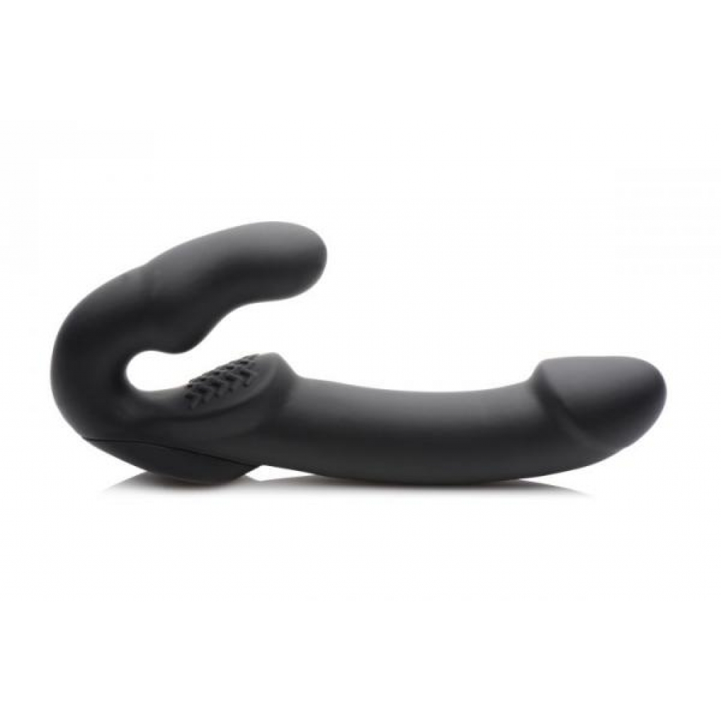 Evoke Super Charged Vibrating Strapless Strap On Black