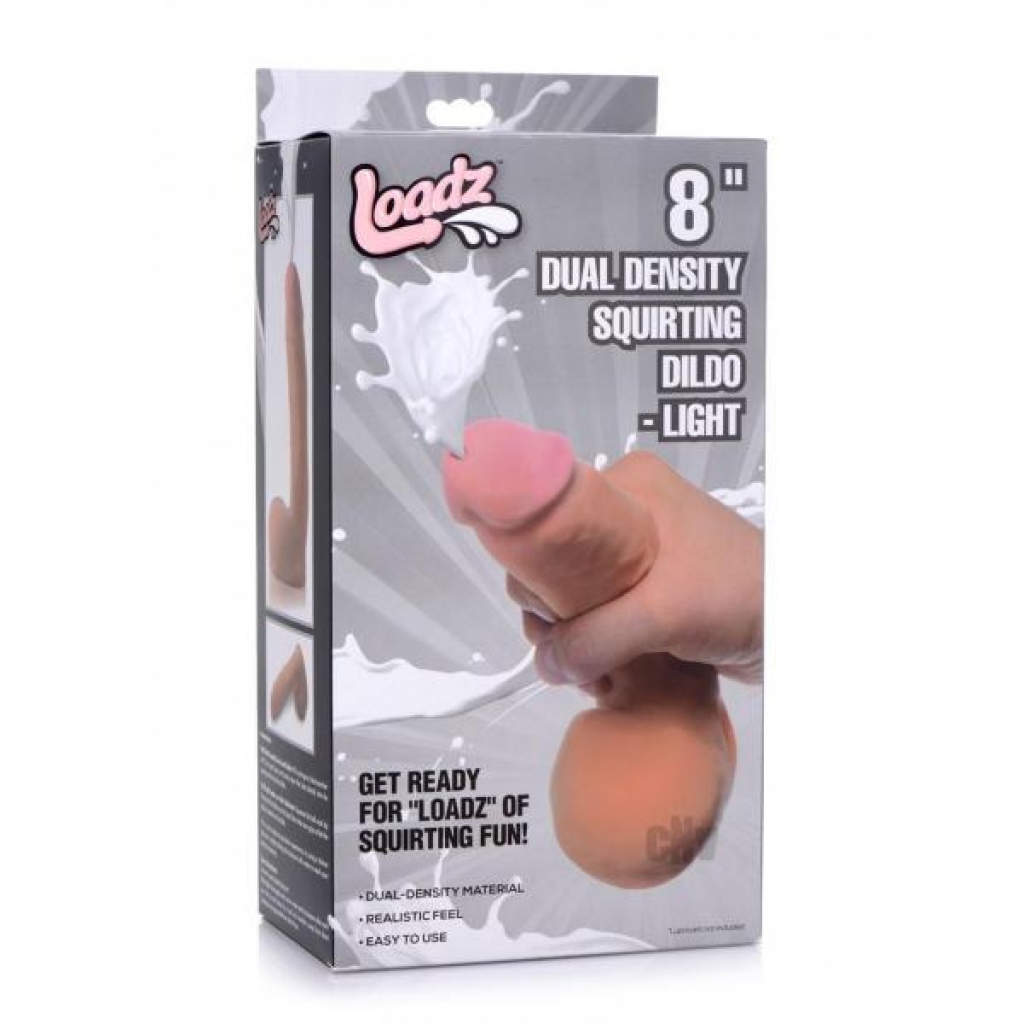 Loadz Dual Dense Squirt Dildo 8 Light - Ultimate Realism