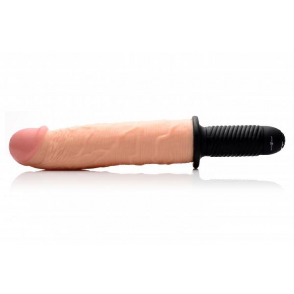 Onslaught XXL Vibrating Giant Dildo Thruster Beige - Xr Brands