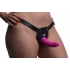 Double Take 10X Double Penetration Vibrating Strap-On Harness Purple - Xr Brands