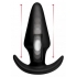 Kinetic Thumping 7X Large Black Butt Plug Thump It! - Xr Brands