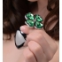 Booty Sparks Lucky Clover Gem Anal Plug - Medium - Charming Design