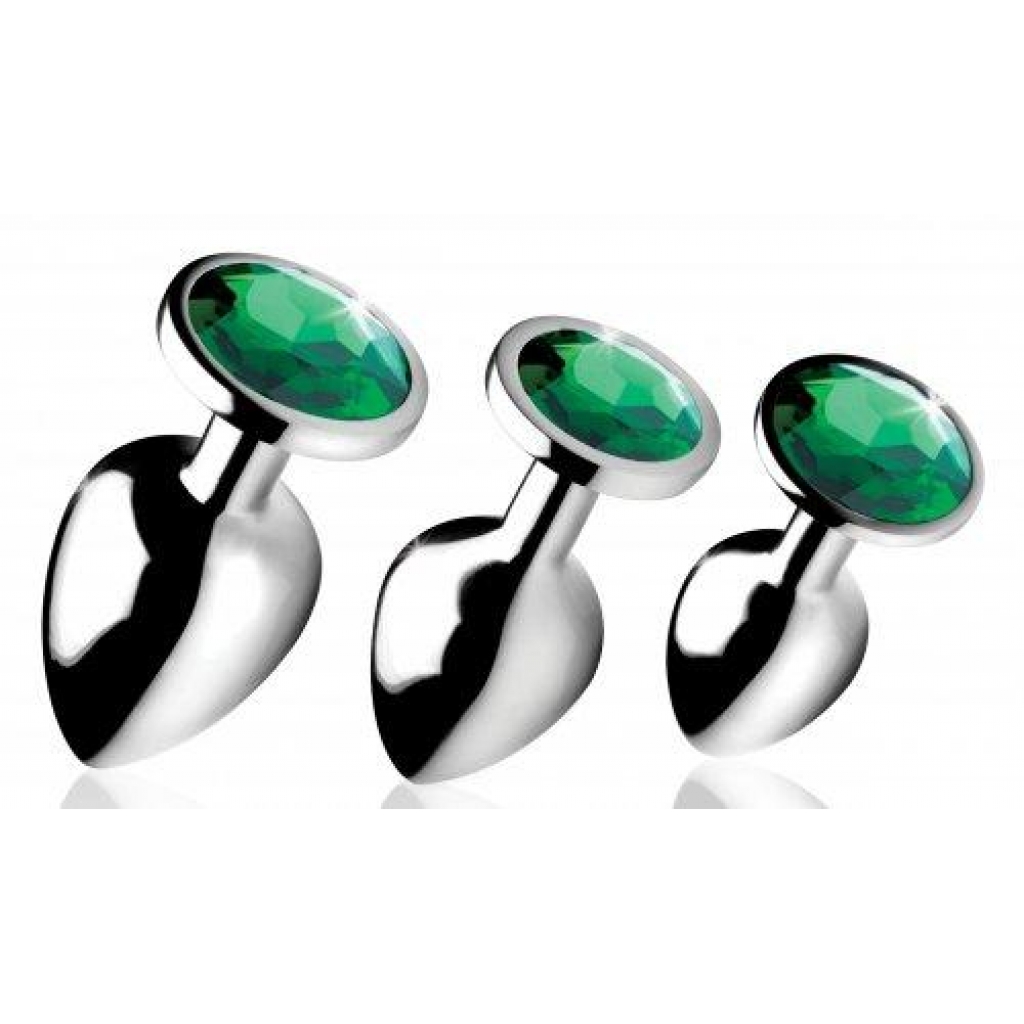 Emerald Green Gem Anal Plug Set - Booty Sparks