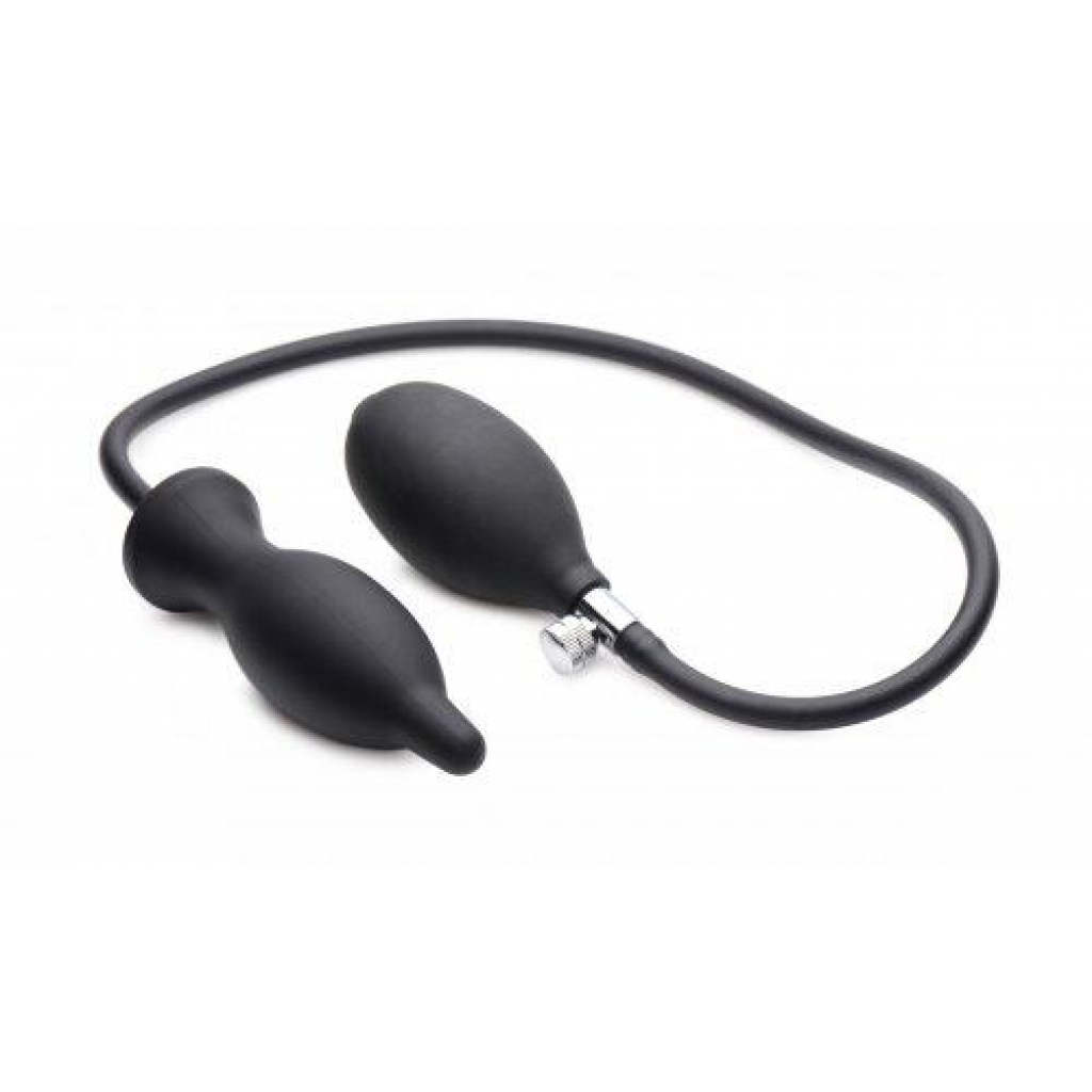 Dark Inflator Silicone Inflatable Anal Plug Black - Xr Brands