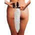 Vibrating White Fox Tail Slender Anal Plug - Xr Brands