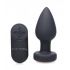 Booty Sparks Silicone Vibrating LED Plug - Medium - Black