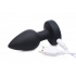 Booty Sparks Silicone Vibrating LED Anal Plug Small Black - Xr Brands