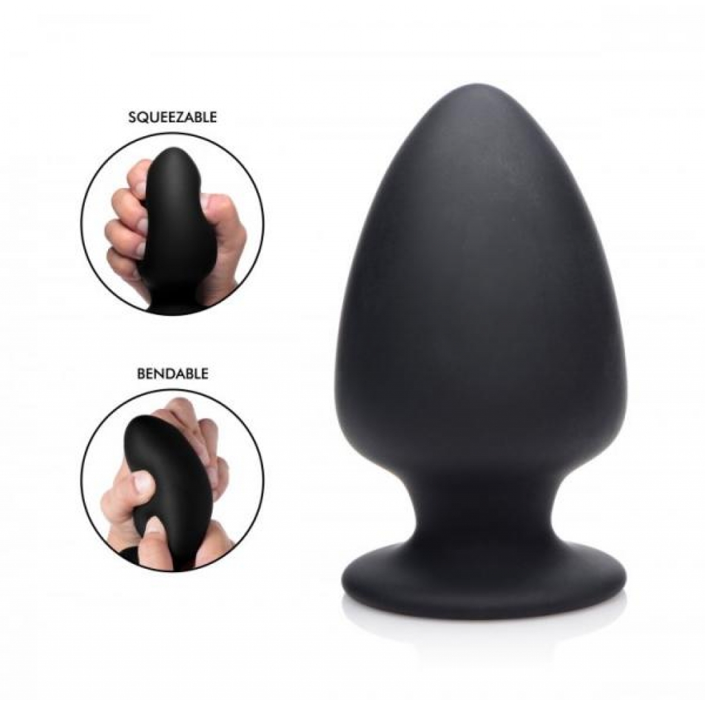 Squeeze-It Squeezable Anal Plug - Large Black