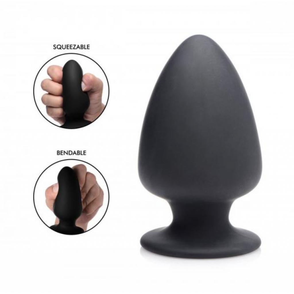 Squeeze-It Squeezable Anal Plug Medium Black - Xr Brands