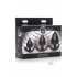 Triple Spades 3 Piece Anal Plug Set - Black