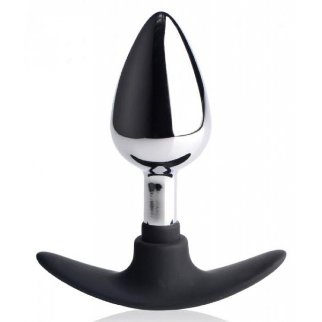 Dark Invader Aluminum Silicone Anal Plug Medium - Xr Brands