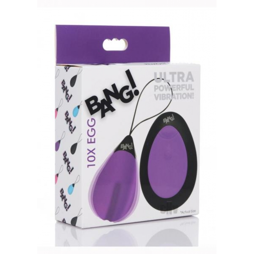 Bang 10x Silicone Vibrating Egg Purple - Xr Llc