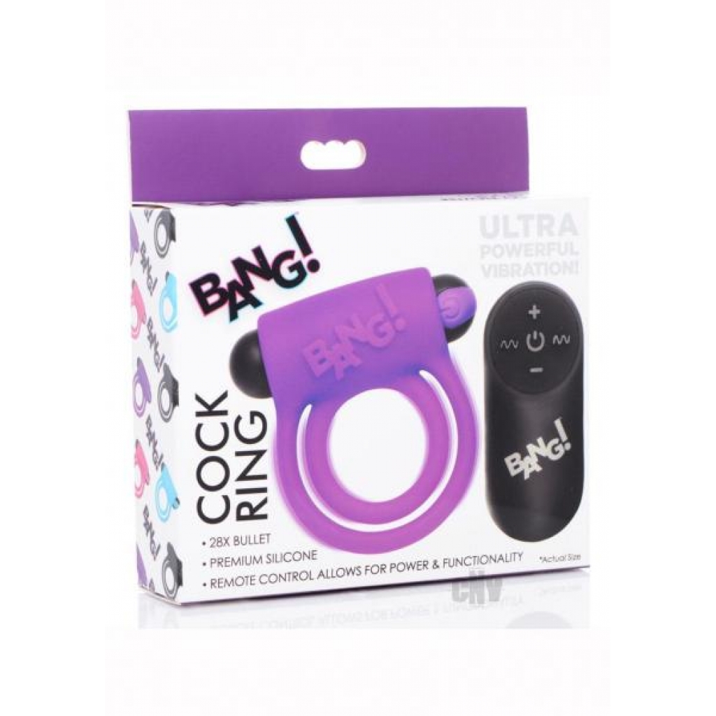 Bang C-ring And Bullet W/remote Purple - Xr Llc