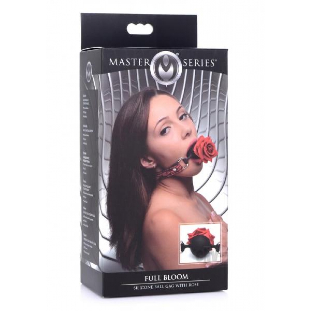 Ms Silicone Ball Gag W/rose Red - Xr Llc