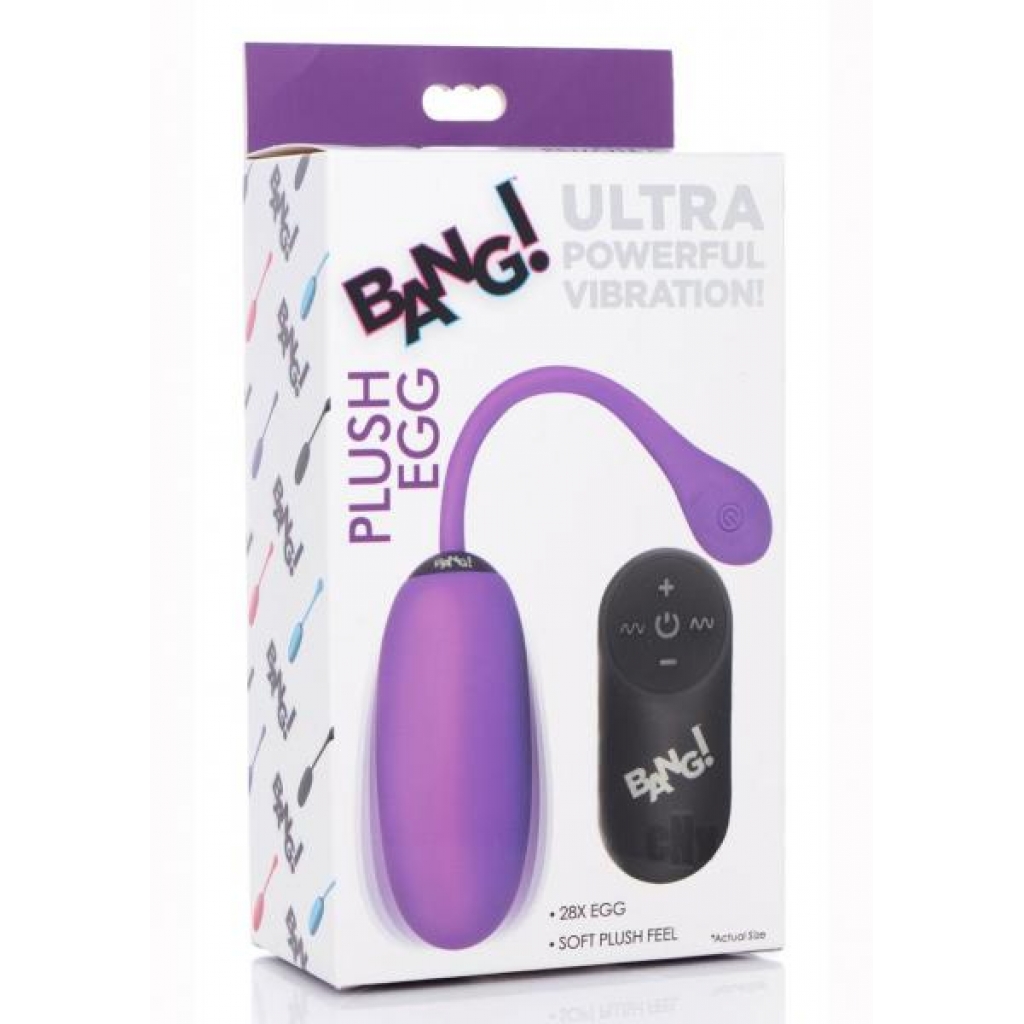 Bang 28x Plush Egg And Remote Purple - Xr Llc