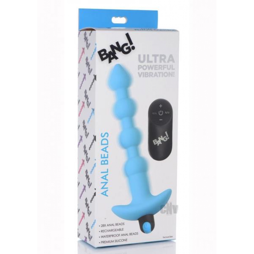 Bang Vibe Anal Beads W/remote Blue - Xr Llc