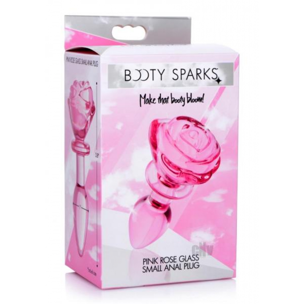 Booty Sparks Pink Rose Glass Plug Sm - Xr Llc