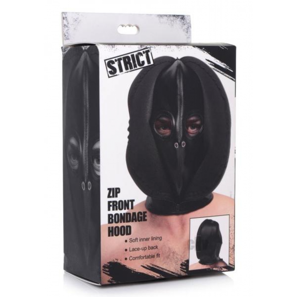 Strict Zip Front Bond Hood - Black Sensory Play