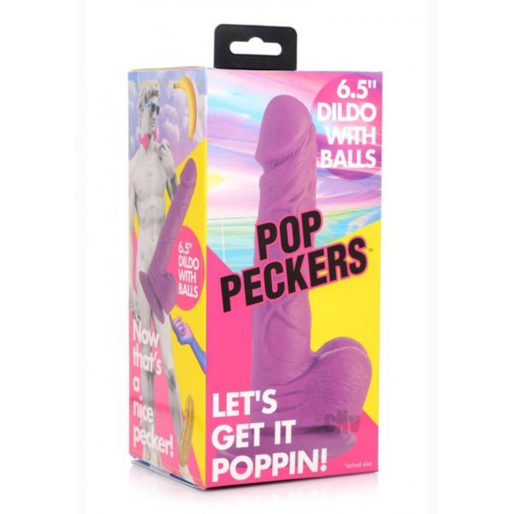 Pop Peckers Dildo with Balls - 6.5