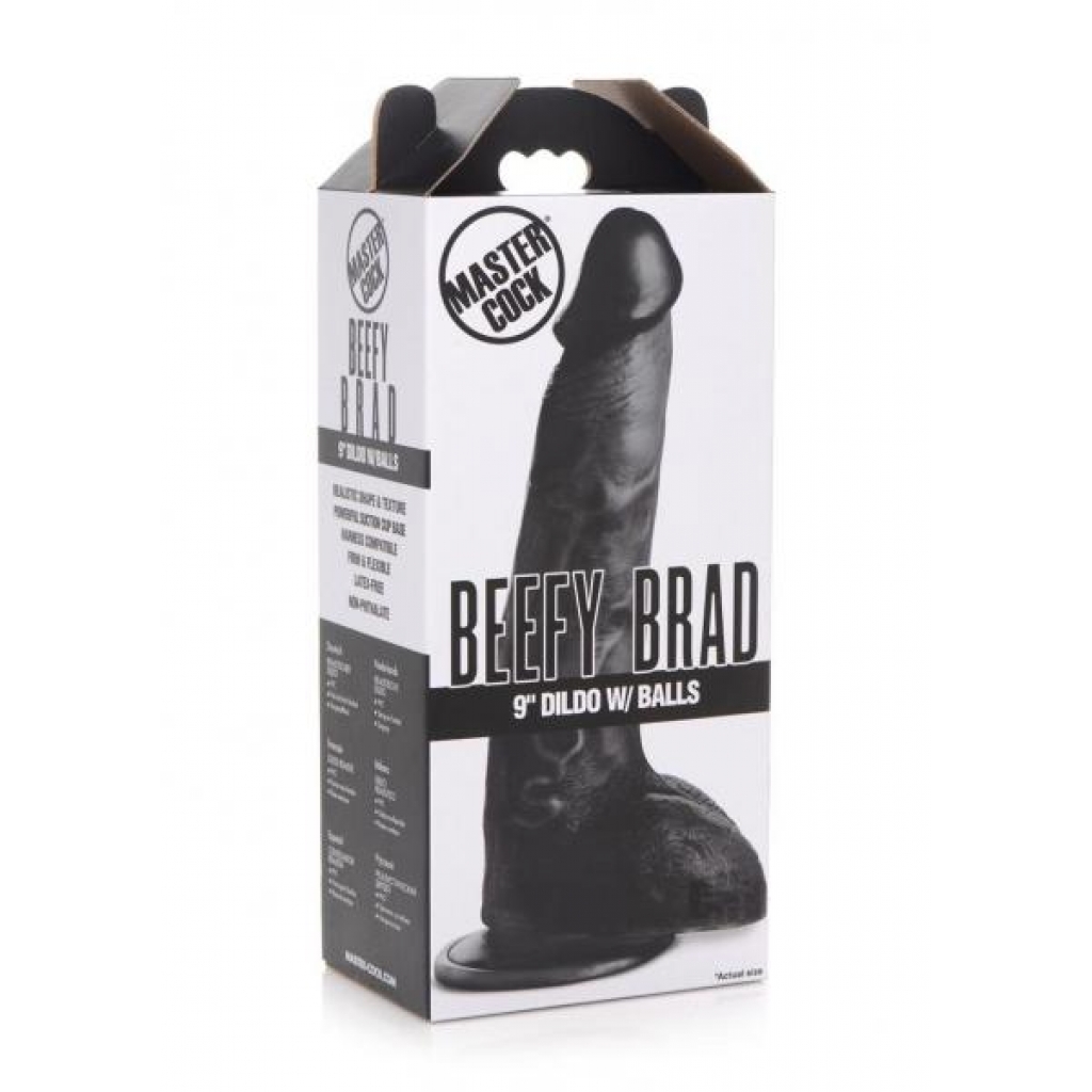 Mc Dildo With Balls 9 Black - Xr Llc